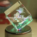 3D Laser Crystal ,beautiful crystal rose for gifts or wedding favors